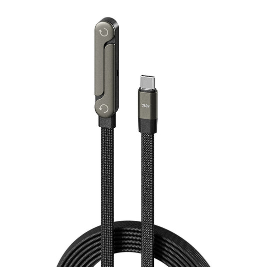 240w Braided Fast Charge Cable with Built-in Phone Stand
